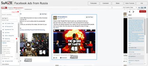Russian IRA Facebook Ads in SuAVE